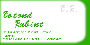 botond rubint business card